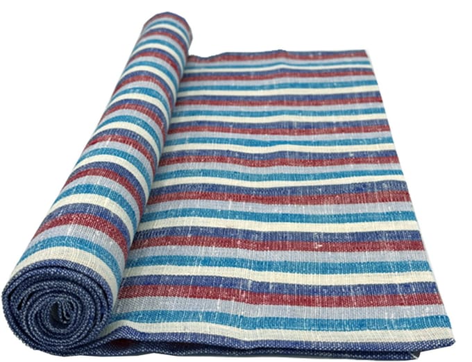 Maya tafelloper stripe ultra oceaan 40 x 140 - set van 3