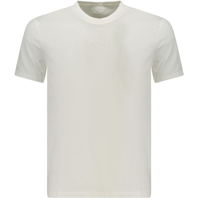 Guess Jeans Witte Katoenen T-Shirt voor Mannen