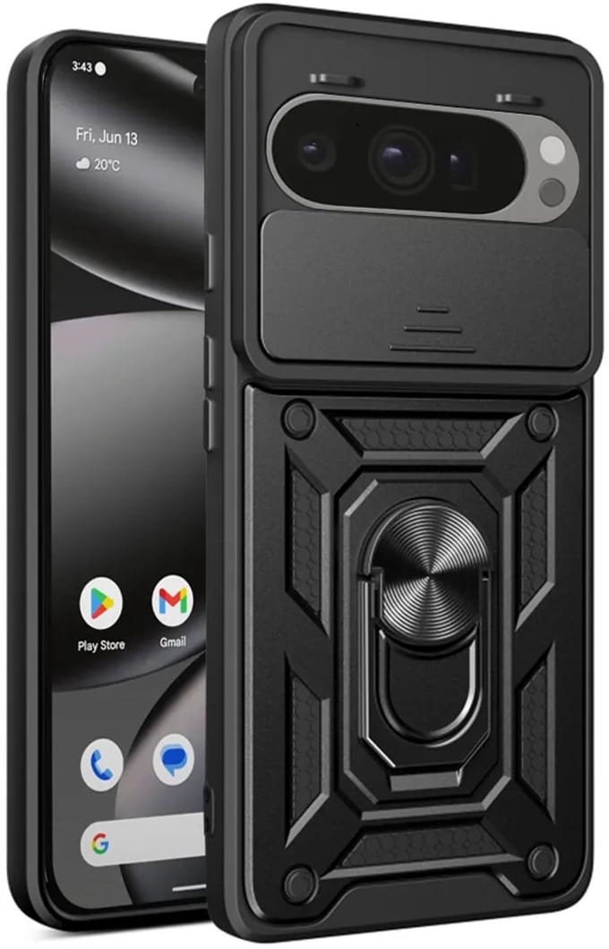 Hoesje geschikt voor Google Pixel 10 Pro XL - Techsuit Camshield Back Cover - Zwart