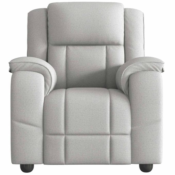 vidaXL - Fauteuil - verstelbaar - stof - wolk - grijs