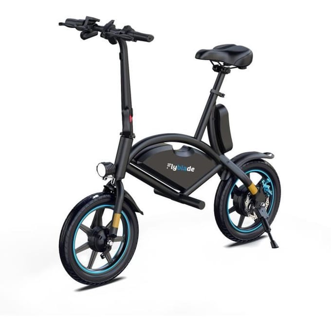 Elektrische loopfiets - FLYBLADE - 350 W - Max 25 km/u - 14 inch - Bluetooth - Opvouwbaar - Telefoonhouder - Zwart