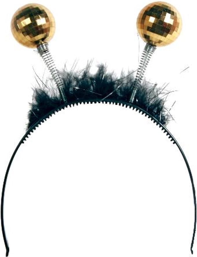 Folat - Tiara Zwart met discobal Goud