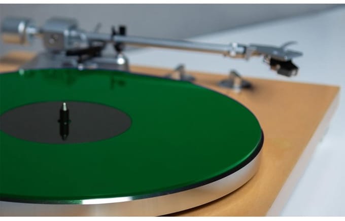 Winyl | W-Mat Acryl Groen | Platenspeler mat | 3mm dik | rond 295mm
