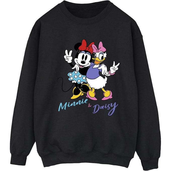 Disney Dames/Dames Minnie Mouse en Madeliefje Sweatshirt (Zwart)