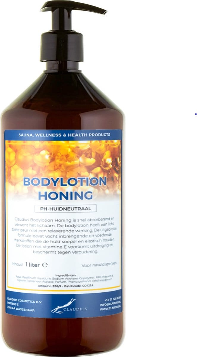 Bodylotion Honing 1 Liter - met gratis pomp