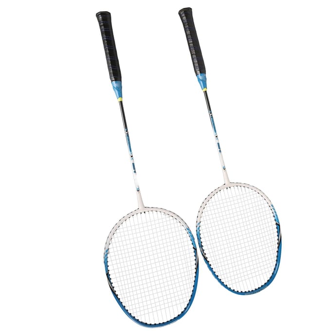2 STUKS Professioneel Badmintonracket met Comfortabele Handgreep Oefen Badmintonracket voor Kinderen white