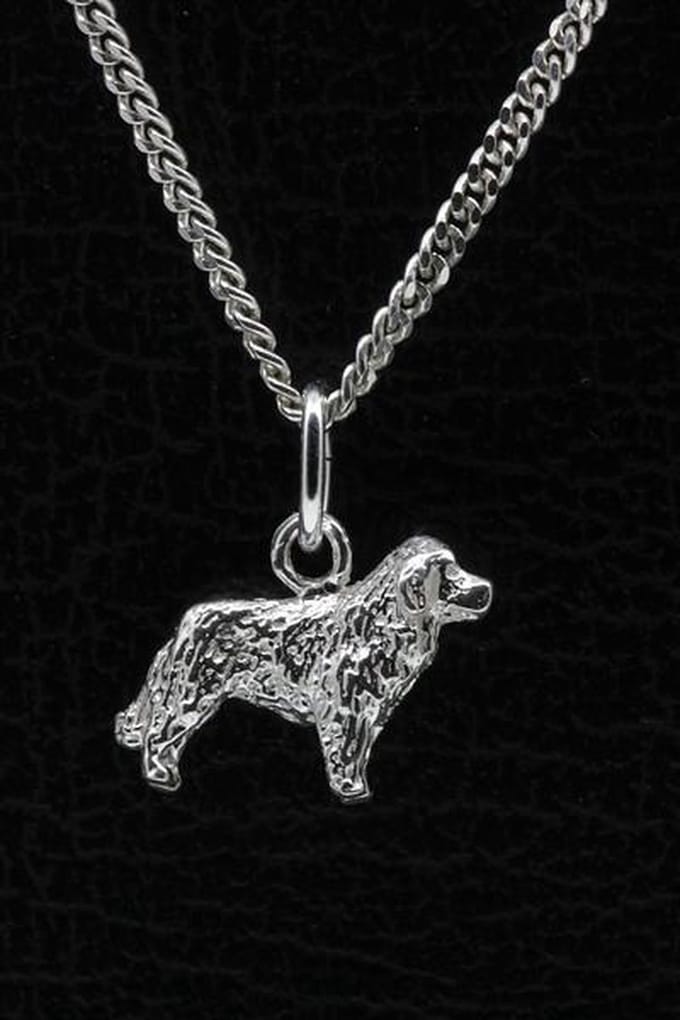 Zilveren Podhalanski owczarek ketting hanger - klein