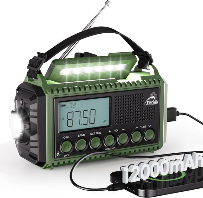 Bouwradio met Accu - Noodradio - DAB - Draagbaar