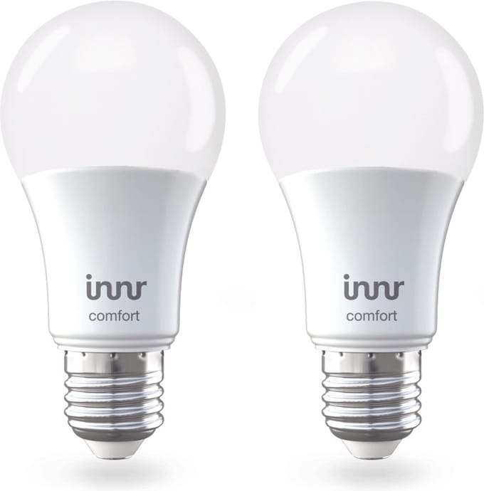 Innr slimme lamp E27 ambiance white - werkt met * - warmwit tot helder wit - Zigbee smart LED - dimbaar en tunable - 2 pack