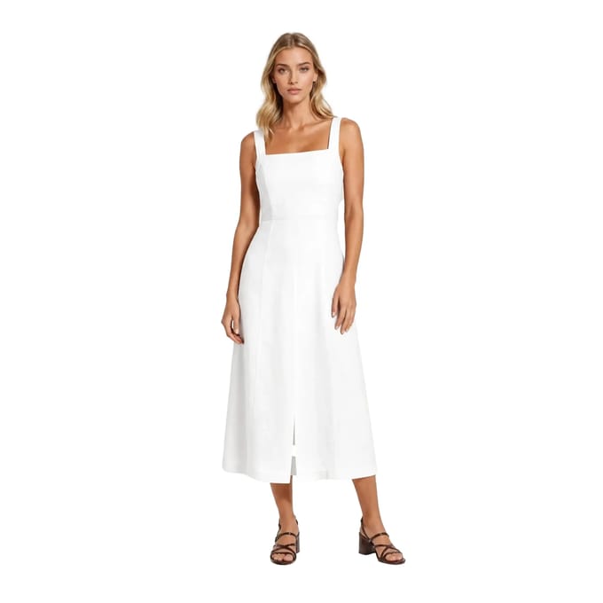 Vierkante Hals Jurk Dames Haris Cotton