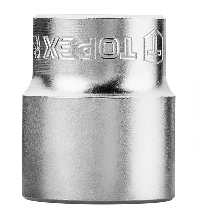 TOPEX - Hex Dop 1/2" - 24 mm - Chroom-Vanadium Staal