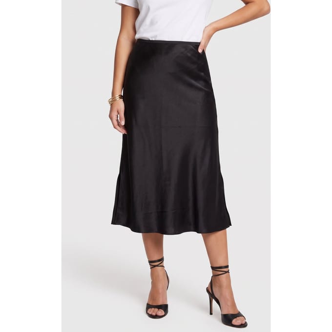 ARKET Joanie Slit Skirt Black Größe: 40 | Midiröcke Outlet | Damen | Schwarz