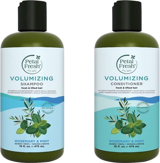 PETAL FRESH - Rosemary&Mint - Shampoo (475ml) & Conditioner 475ml) - 2 Pack