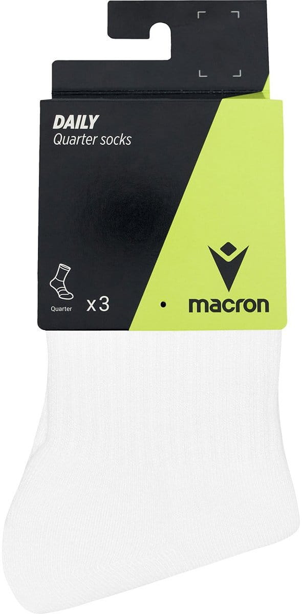 Macron Daily 3 Paar Sportsokken - Wit | Maat: 35/38