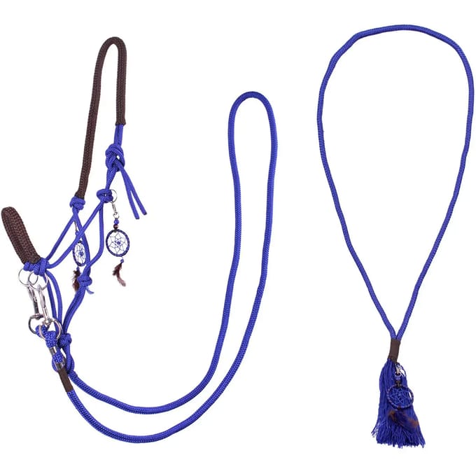Qhp Touwhalster Combi Liberty Middenblauw - extra Groot