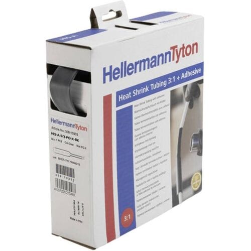 HellermannTyton 308-11800 Krimpkous met lijm Zwart 19 mm 6 mm Krimpverhouding:3:1 1 stuk(s)