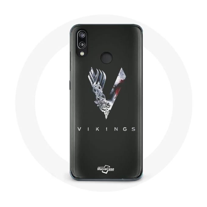 Coque - Vikings - Huawei P20 Lite - Souple - Gris - Logo V Épée gris