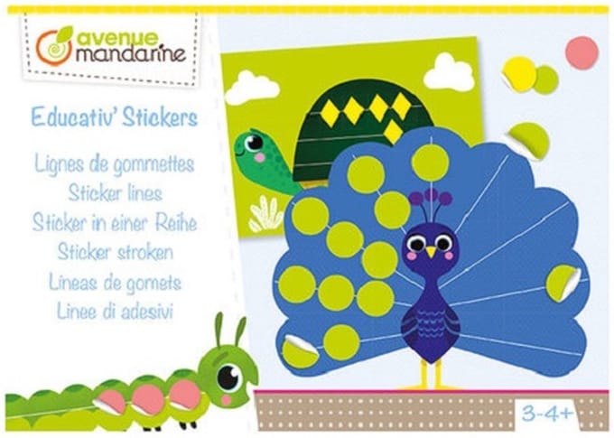 Creatieve doos - educatieve stickers lijnen Avenue Mandarine