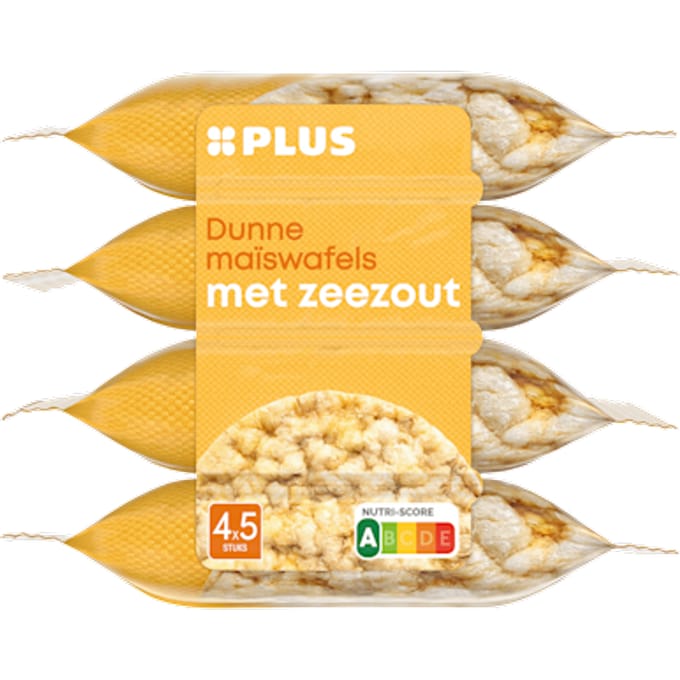 Maiswafels zeezout portie