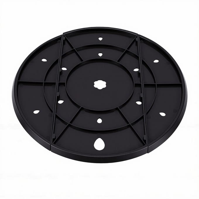 Inserts de jardinière ronds de 13 pouces avec trous de drainage Orange Insert de pot de plante pour le jardinage Noir noir