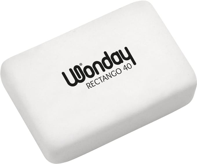 Wonday kunststof gum rechthoekig 40, wit