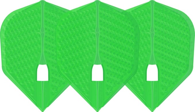 L-Style Champagne L3 Shape Dimple Lime Green - Dart Flights