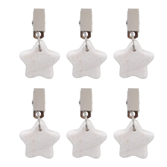 6 Pièces Poids de Nappe Marbre Acier Inoxydable Petite Taille Imperméable Résistant à la Rouille Durable à Clipser