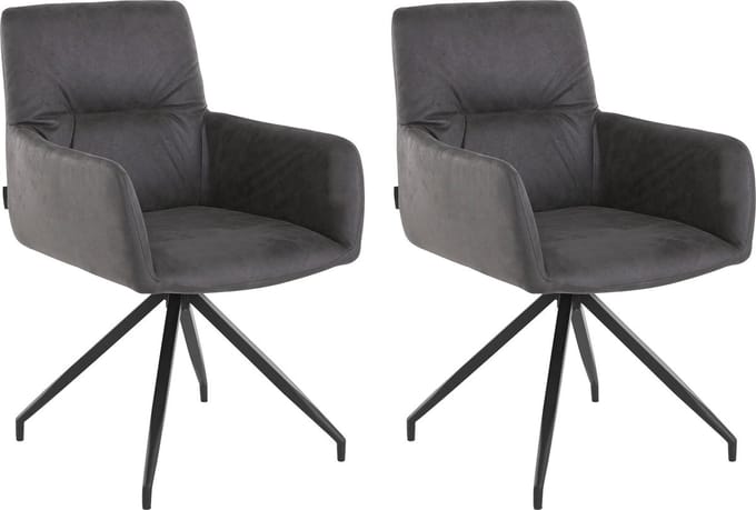 Alice-Fauteuil - 2 Pack - Grijs Microvezel