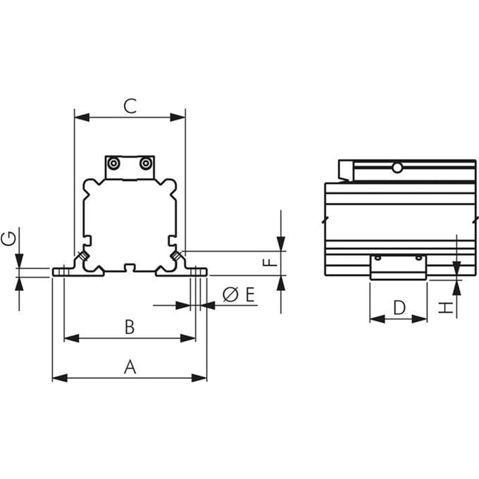 Centrale montage voor 18 mm stangloze cilinder - P28GD