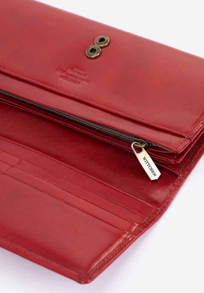 Wittchen Arizona - Dames Leren Portemonnee - Rood - Heraldisch - Elegant