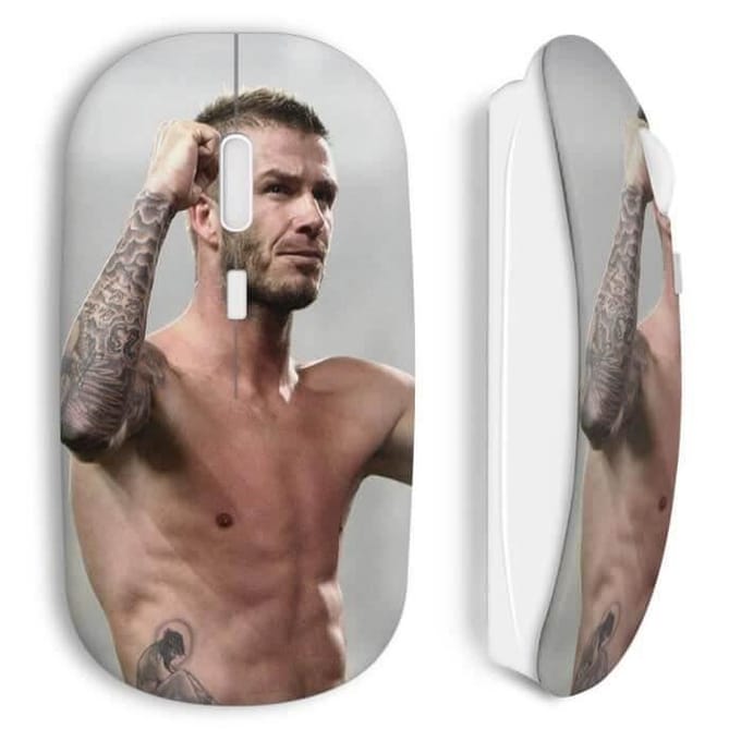 Souris Sans Fil - David Beckham - Blanc - Compatible Mac et PC - Clé USB wifi incluse