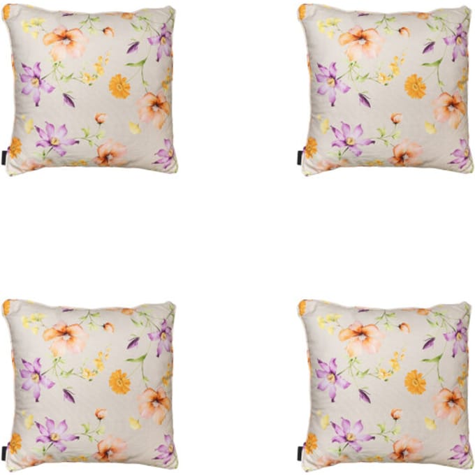 Madison - Sierkussen Florina purple - Ca. 50x50 cm - Set van 4