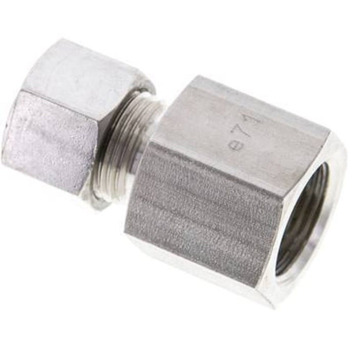 12L & M20x1.5 RVS Rechte Snijringkoppeling Binnendraad 315bar ISO 8434-1