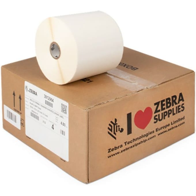 Zebra 3012964 (PolyPro 3000T) Etiket Zwart op wit (152 mm x 102 mm) 4 rollen