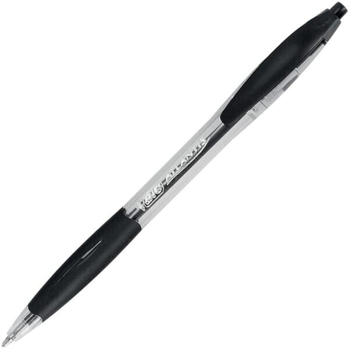 Balpen Bic Atlantis classic grip clic medium zwart