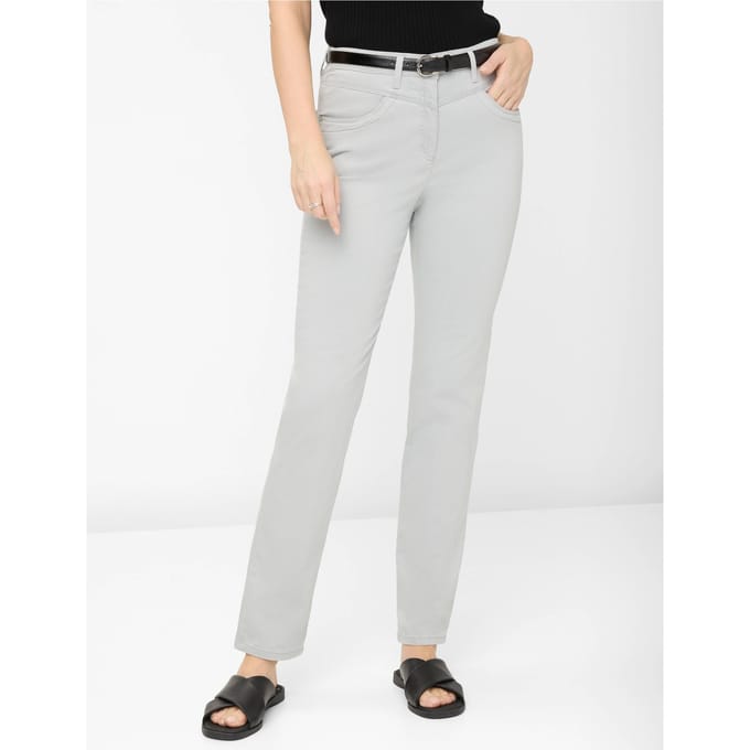 Raphaela by Brax Dames Jeans  Style LAURA NEW SMOKE, lichtgrijs, maat 38