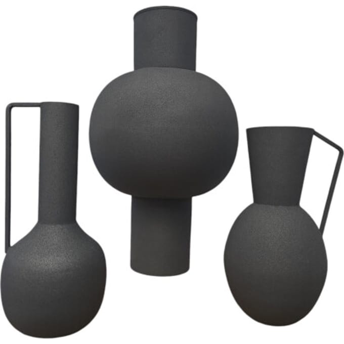BY-BOO Delfi-Ola vazen - set van 3 - zwart