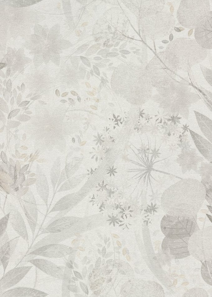 Erismann Vinylbehang 10506-31 - Floralie - Botanisch Wit - 53cm x 10.05m