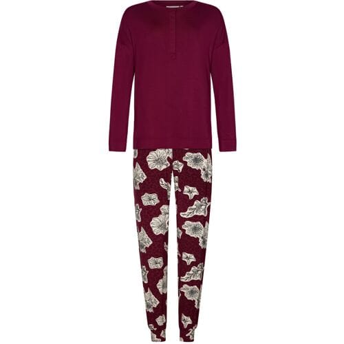 Pastunette Premium - Pyjama - Burgundy Dream - Ecovero Viscose - Bordeaux - Maat 48