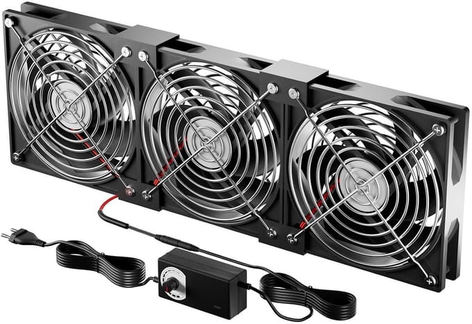 360 mm PC Fan met Stepless Speed Controller - Stille en Krachtige Ventilator voor Computer, Server en Gaming PC, Ideaal voor AV Cabin en Router