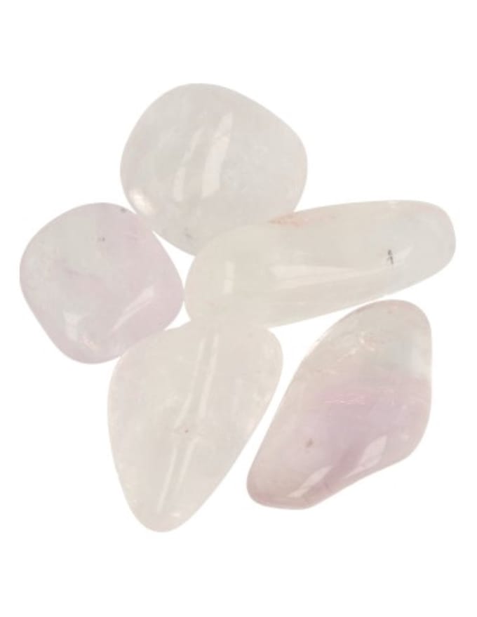 Topaas roze/wit 50 gr. trommelstenen (mt3)