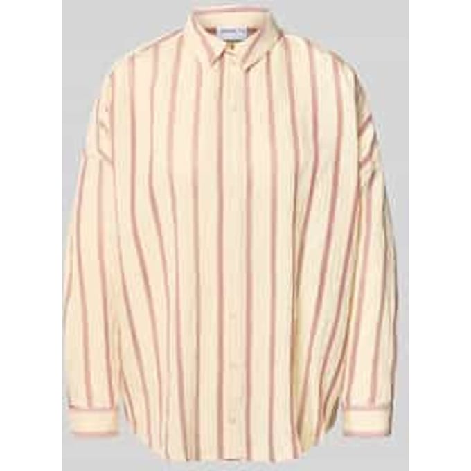 relaxed fit overhemdblouse van viscosemix