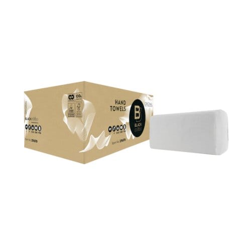 Handdoek blacksatino pt30 original v-vouw 2-laags 250x230mm 15x214 vel wit 274570