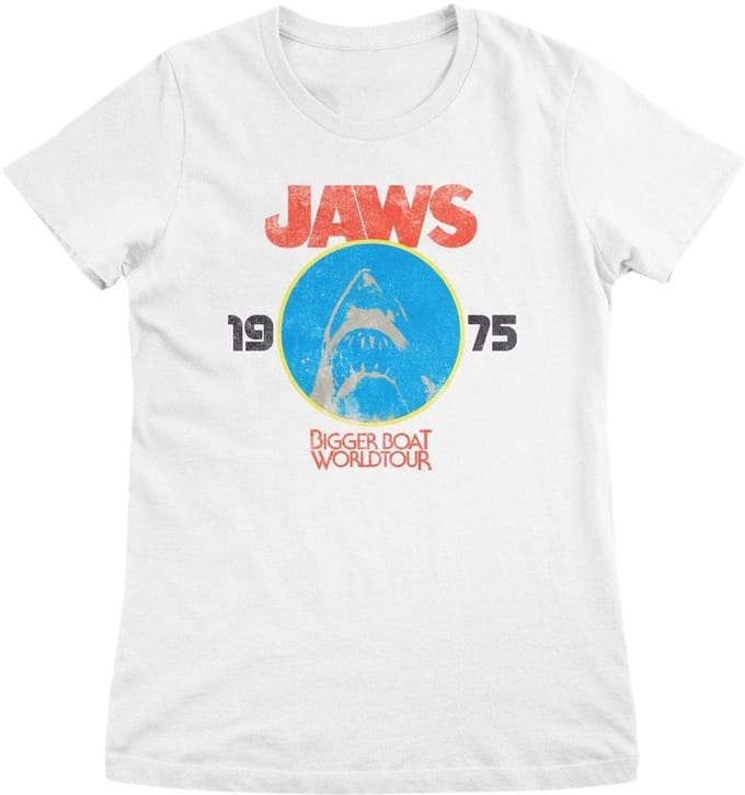 Jaws Dames-T-shirt Bigger Boat Tour Girly Tee UV-5-JAWS015