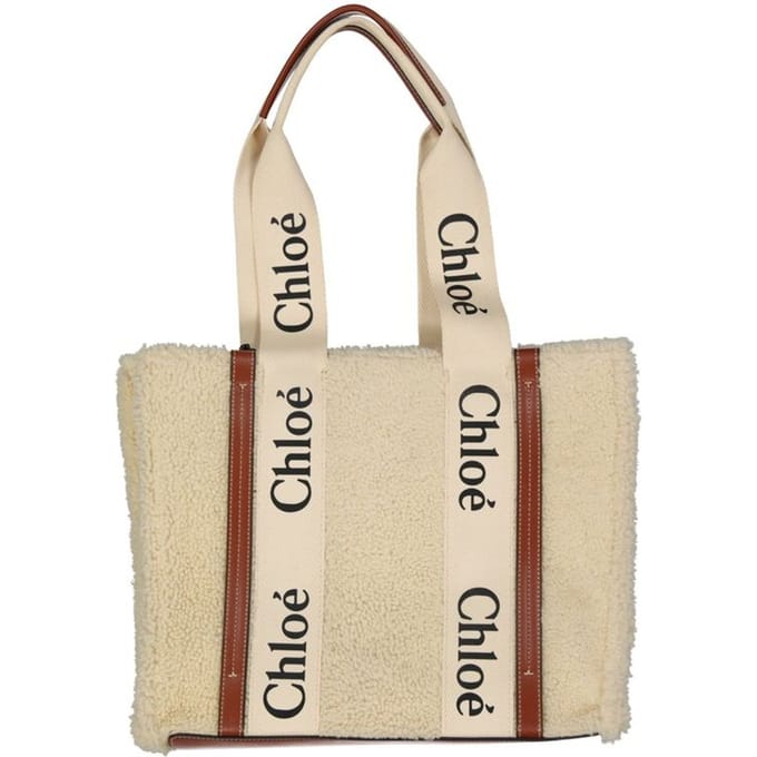 Chloé Woody Tote Tas van Schapenvacht