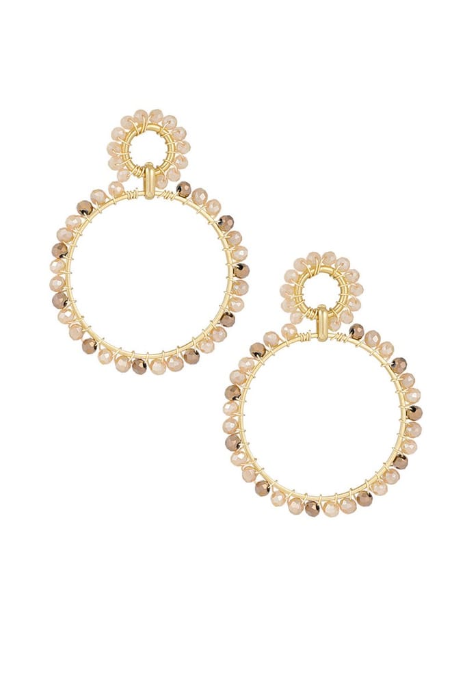 Bijoutheek Oorknoppen Circle Of Colours Beige