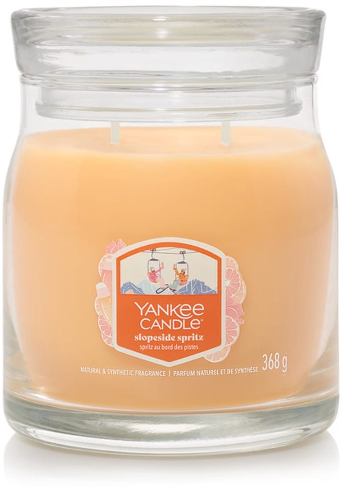 Yankee Candle - Slopeside Spritz Medium Jar Geurkaars - 50 branduren - twee lonten