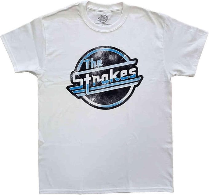 The Strokes - Distressed OG Magna Heren T-shirt - M - Wit