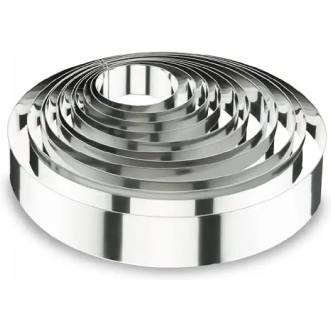 Ronde taartring Lacor 18/10 - 10x4 cm