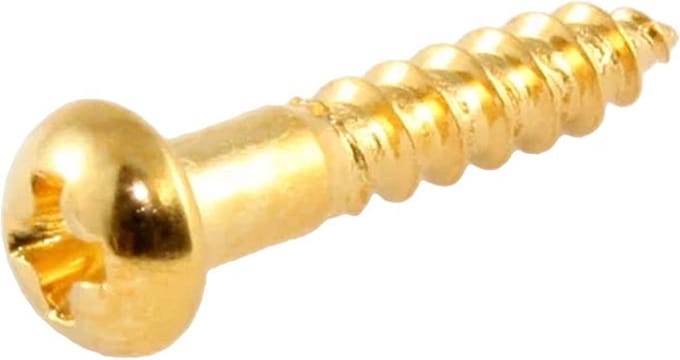 Allparts GS0006002 Gouden Lange Machinekopschroeven - 16 Stuks